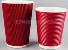 Disposable ripple wall wall paper cup