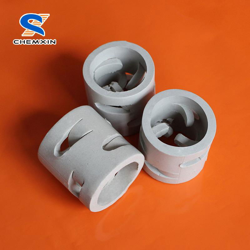 Liquid and Gas Freely Pass Ceramic Pall Ring Tower Packing 2