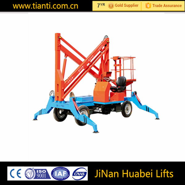 CE approved 10m diesel engine movable articulated boom lift 2