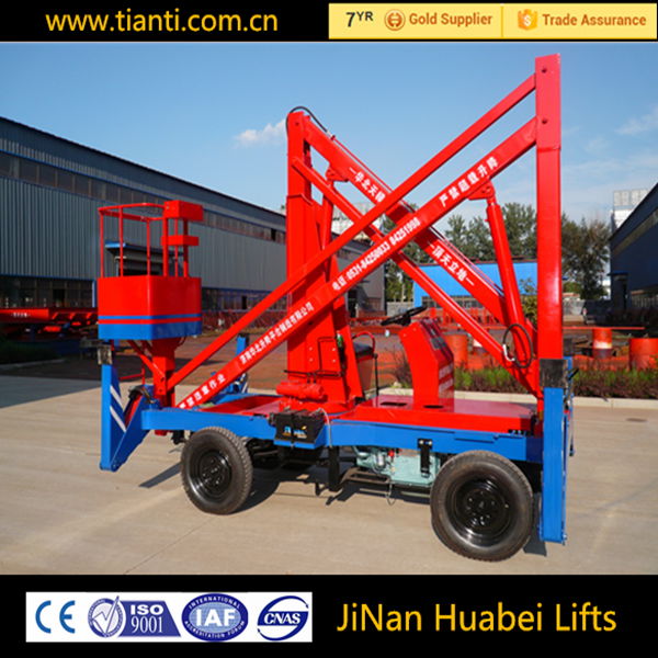 CE approved 10m diesel engine movable articulated boom lift 4