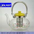 Tableware Handblown 1600ml Transparent Borosilicate Glass Teapot 1