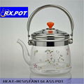 Flowering tea teapot,infuser glass teapot,borosilicate glass teapot 1