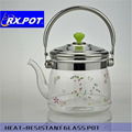 Flowering tea teapot,infuser glass teapot,borosilicate glass teapot 2