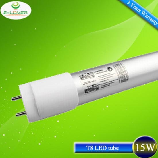Hot Sale 3ft 15W High PF E-Lover CE&RoHs T8 LED Tube Light T8 LED tube