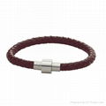 leather/stainless steel bracelet