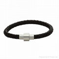 leather/stainless steel bracelet 2