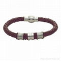 leather/stainless steel bracelet 2