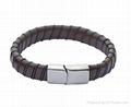 leather/stainless steel bracelet 2