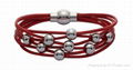 leather/stainless steel bracelet 1