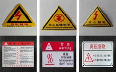 Dangerous plate or notice with Color Printing