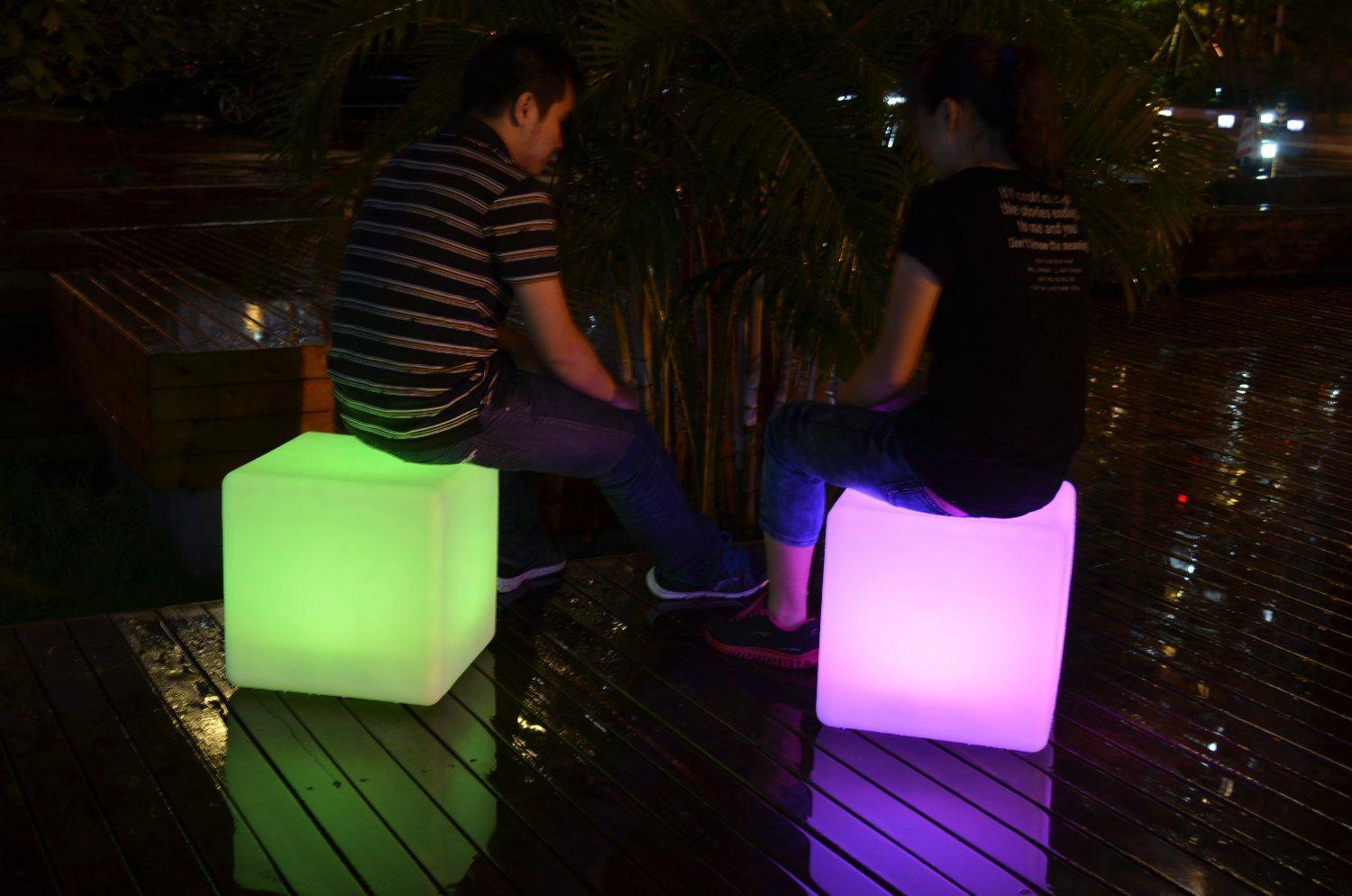 Waterproof Outdoor LED Cube Stool led chair wadelights (China