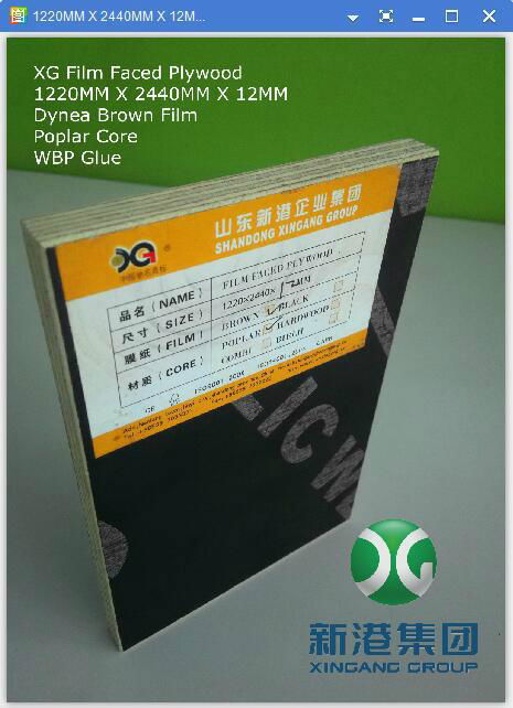 Dynea Brown Film WBP Glue Film Faced Plywood Original from Linyi City 