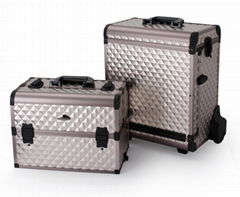 detachable trolley case Aluminum beauty case  makeup artist