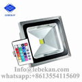 Hot selling 5000k 6000k remote control 50w 100w rgb led flood light ip65 1