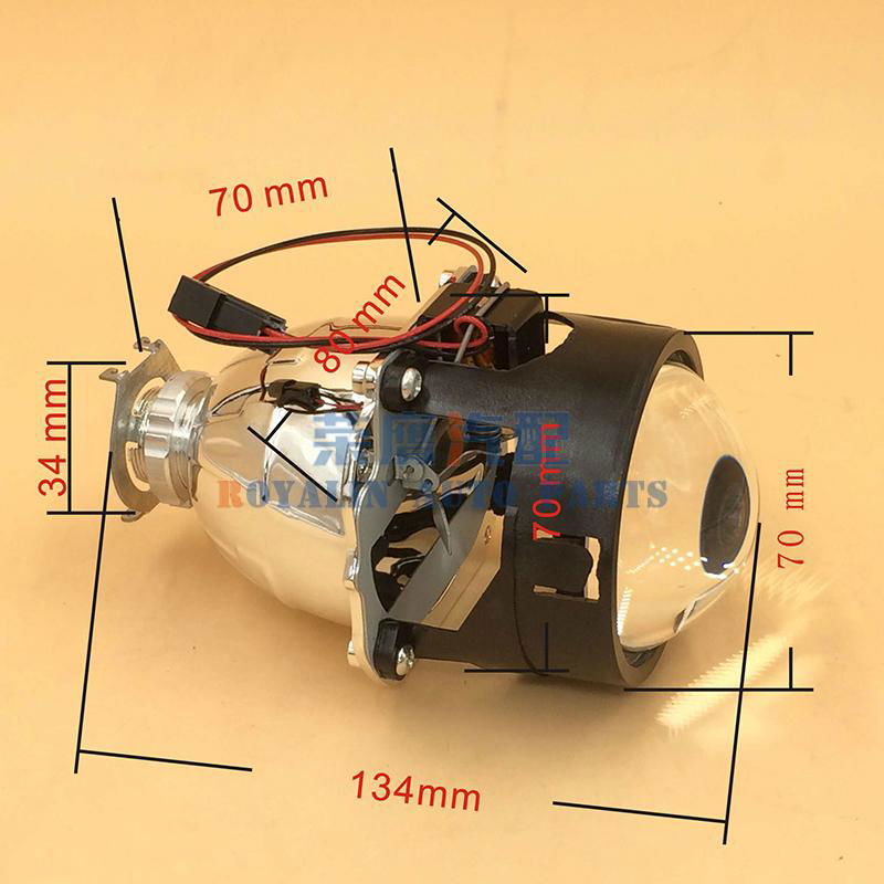 2.5 inch Bi Xenon Projector Headlight Lens for H4 H7 Light Use H1 Xenon Lamp   3