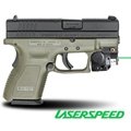 Subcompact green laser sight for pistol