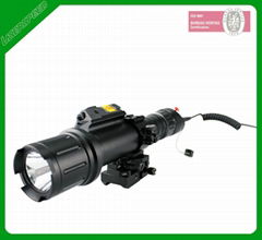 500 lum flashlight with laser sight combo