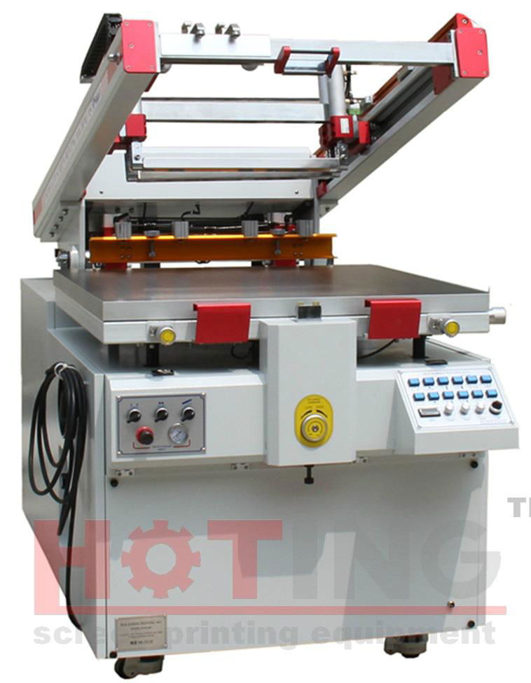 Clam shell servo motor semi automatic screen printing machine