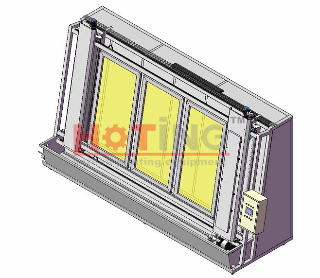 Semi automatic screen developing machine