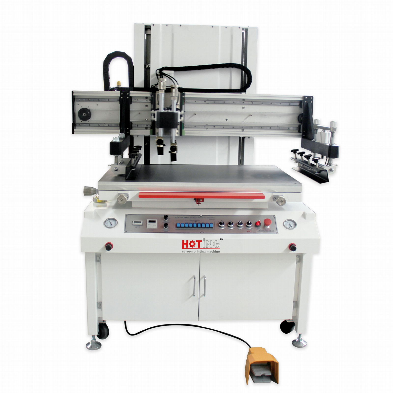 Flat stock screen printing machine, heat transfer screen printer