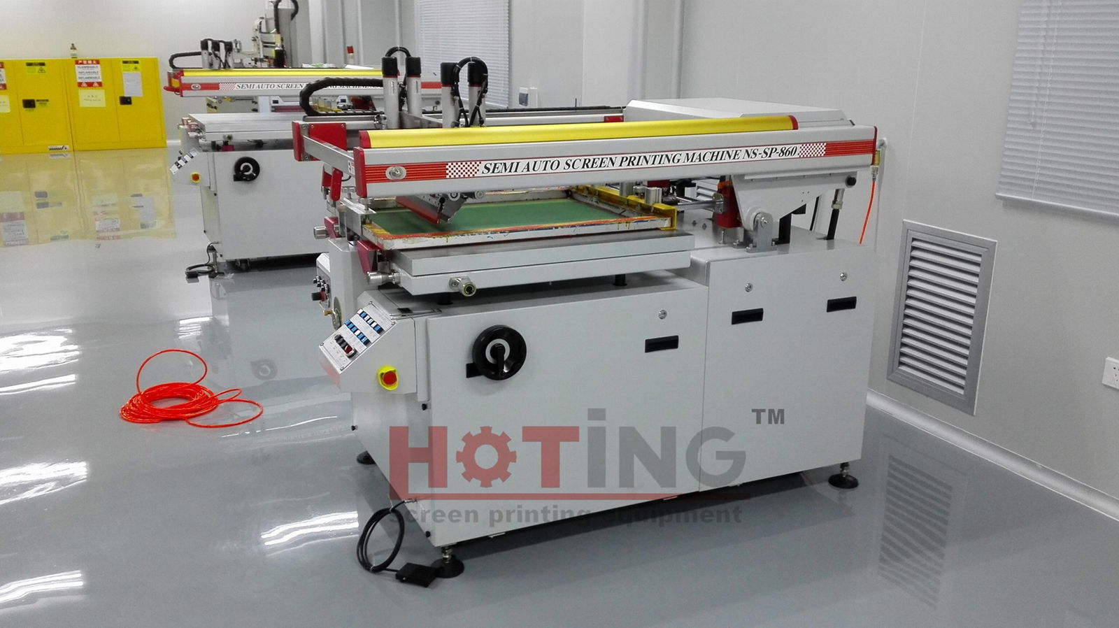 Semi automatic flatbed screen printer, semi auto flat screen printing machine 3