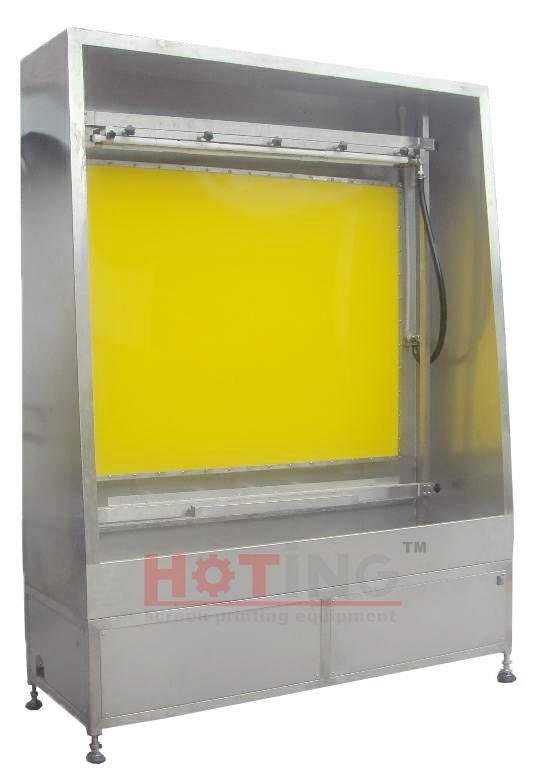Large format manual screen stencil cleaning machine, screen wash booth