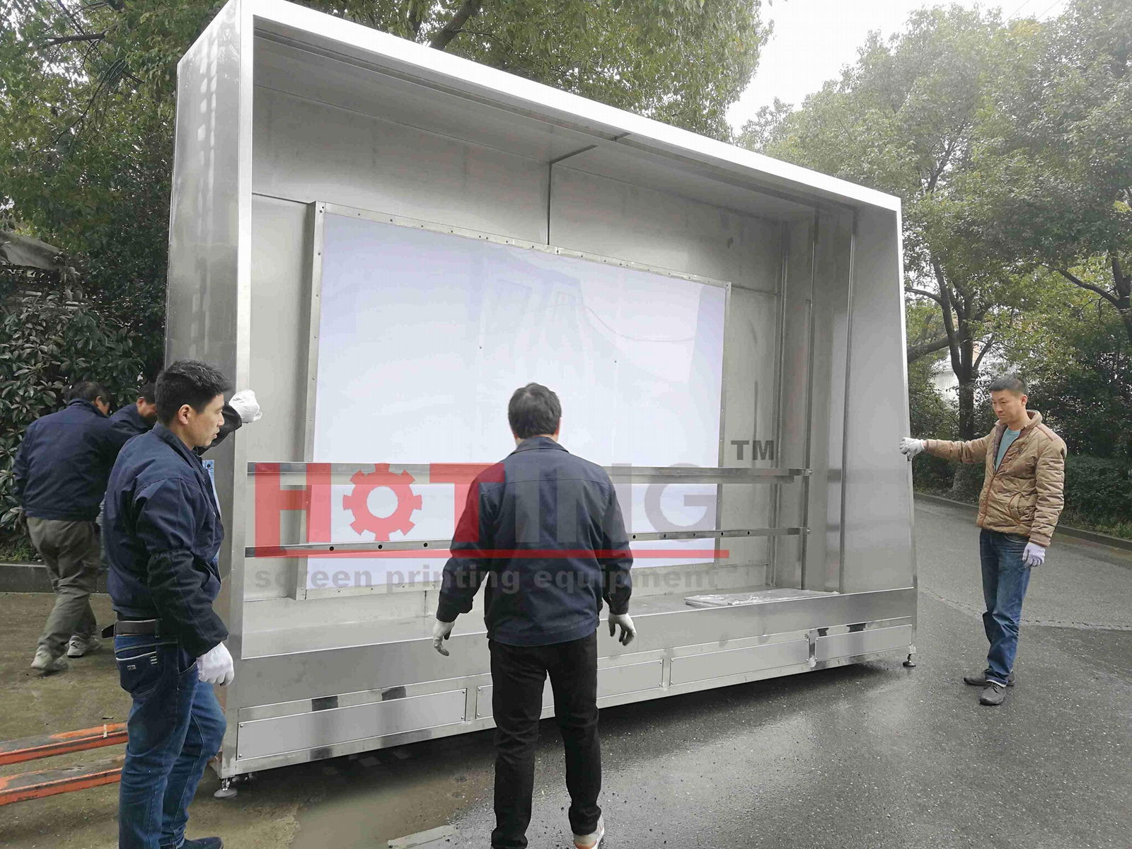 Large format manual screen stencil cleaning machine, screen wash booth 2