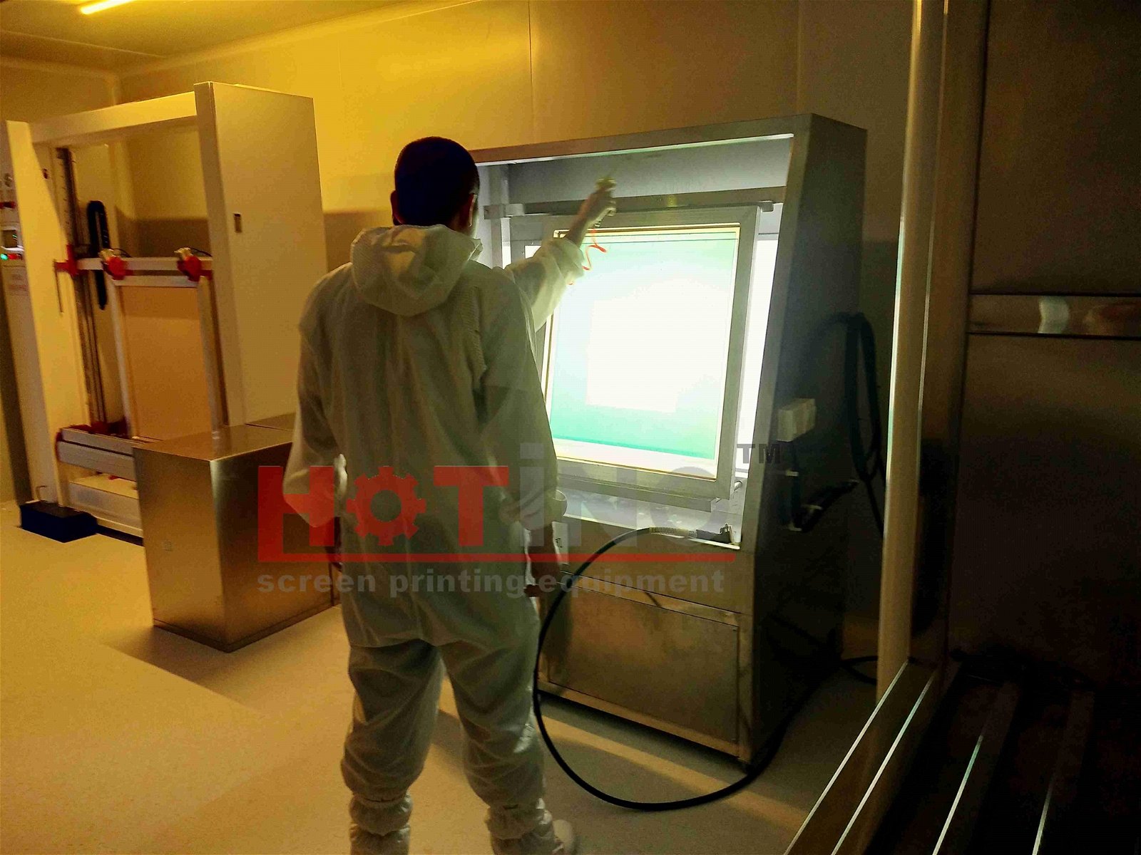Manual screen washout booth with back light and high pressure water jet 4