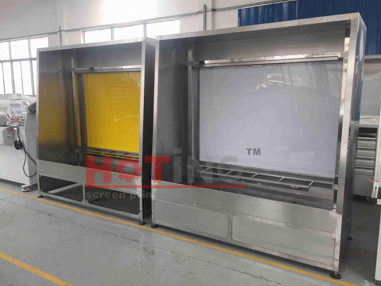 Manual screen washout booth with back light and high pressure water jet 5