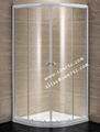 White aluminum profile with 5mm glass sliding shower enclosure