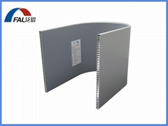 Arc Shaped PVDF Coated Aluminum Honeycomb Core Sandwich Panel