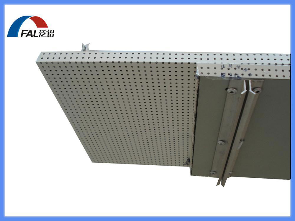 Round Holes Perforated Sound Absorbing Facade Aluminum Honeycomb Core Sanwich Pa 3