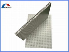 Round Holes Perforated Sound Absorbing Facade Aluminum Honeycomb Core Sanwich Pa