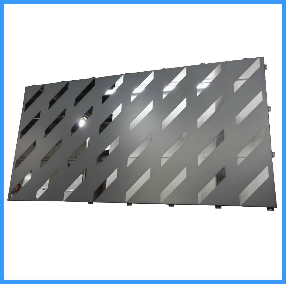 Perforated Aluminum Solid Panel With Parallelogram Patterns On Surface For Build 3