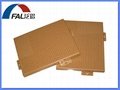CNC Punching Perforated Aluminum Single Plate With Wood Grain Finish
