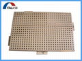 CNC Punching Perforated Aluminum Single Plate With Wood Grain Finish 2