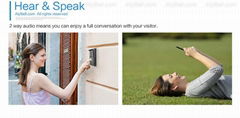 Smartphone unlock rainproof video wifi wireless outdoor bell doorbell intercom