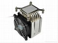 TDP135W Aluminum 3U 4U  heat pipe Server heat sink design