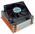 Manufacture Intel 775/776 1.5U copper skived/extrused heat sink radiator