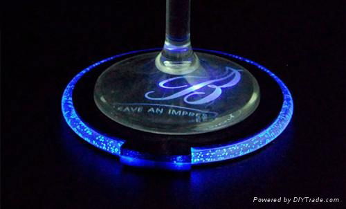 new product event used 100*10mm led bottle coaster led bottle pads 3