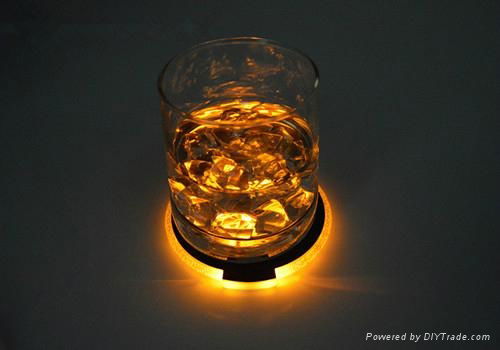 new product event used 100*10mm led bottle coaster led bottle pads 5