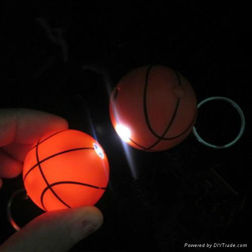 supply plastic Basketball keyring projector logo ball keyring