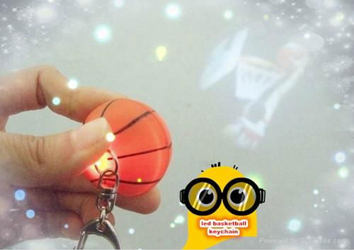 supply plastic Basketball keyring projector logo ball keyring 2