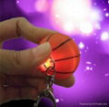 supply plastic Basketball keyring projector logo ball keyring 3