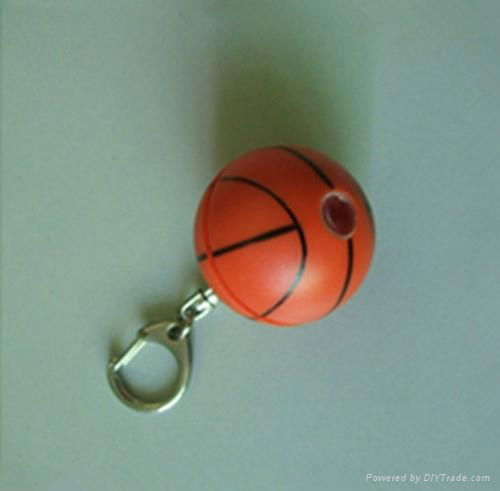 supply plastic Basketball keyring projector logo ball keyring 5