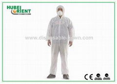 White Disposable Protective Coveralls MS