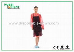 Black Soft Nonwoven Disposable Plastic Aprons For Adults Bibs