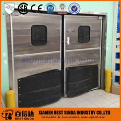 Commercial stainless steel traffic swing door