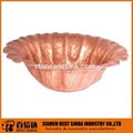 Flower shape copper bathroom art sink