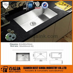 Handcraft rectangular undermount stanless kitchen sink